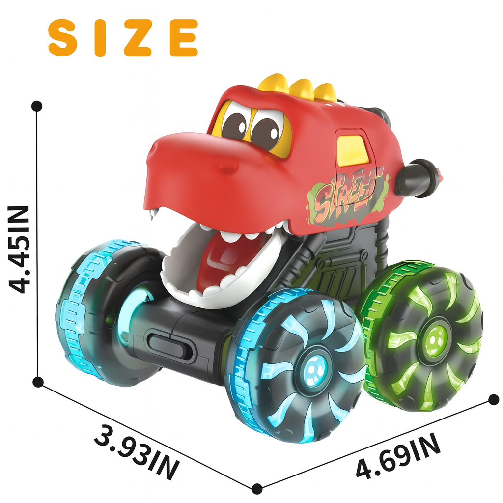 š Press & Go Dino Truck Toy with Motion Activated Light for Toddlers