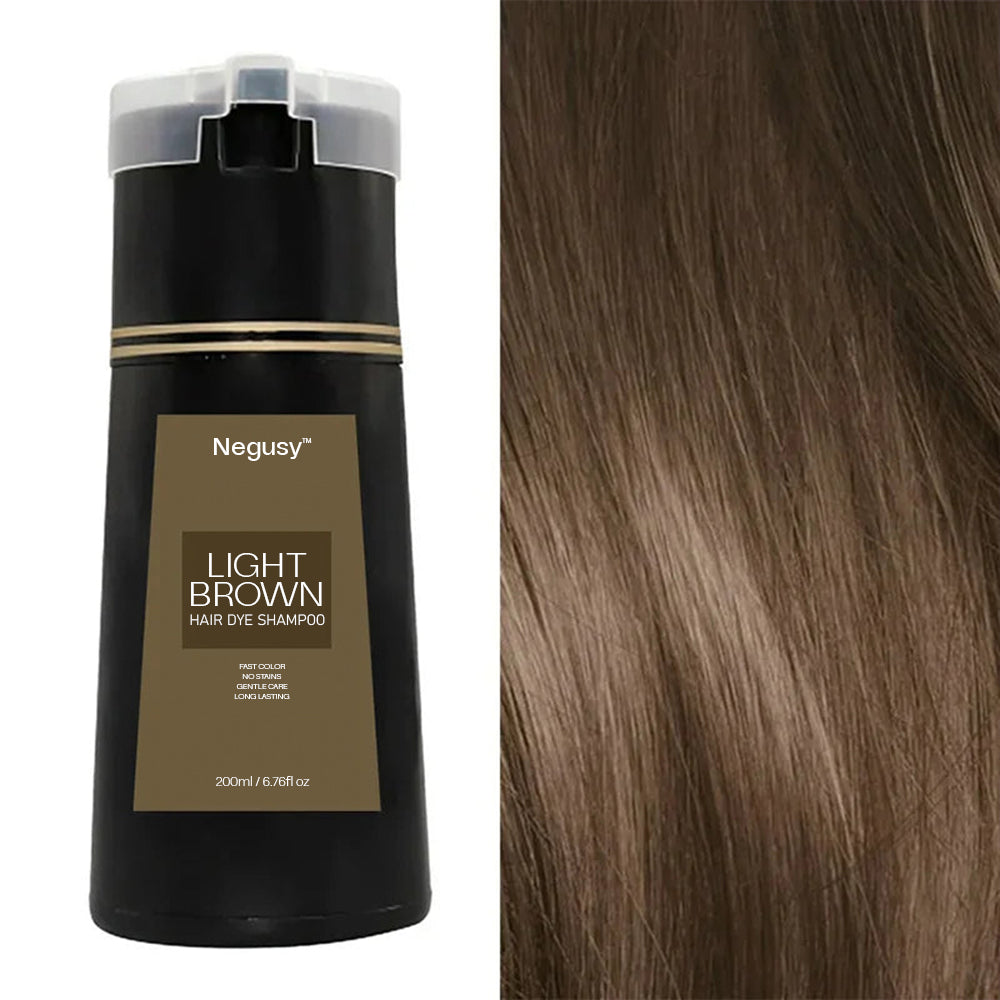 NEGUSY™ Instant Hair Dye Shampoo – 100% Gray Coverage in Just 10 Minutes!