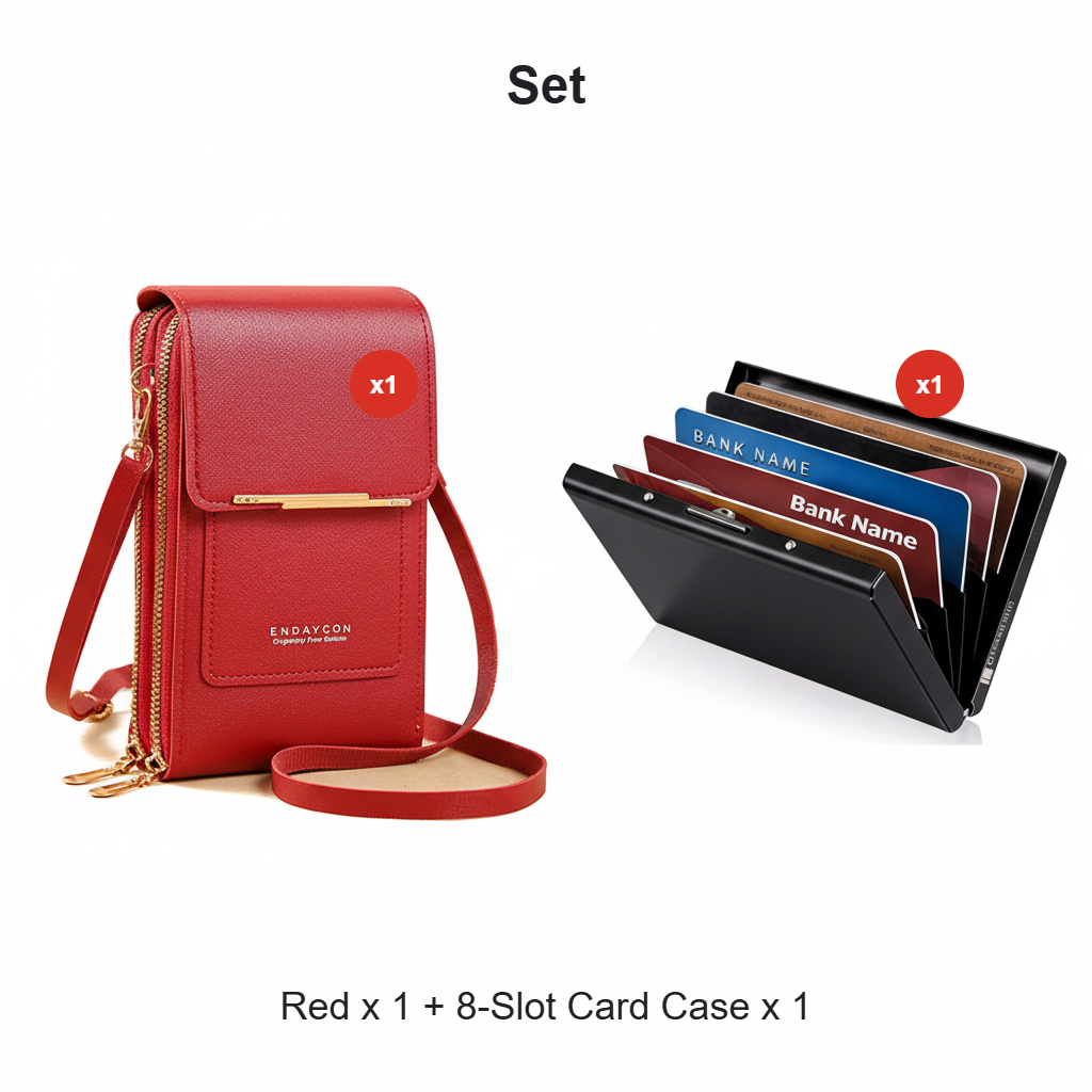 ODEIUN™ | Secure Anti-Theft Crossbody with Smart Touch-Screen Window