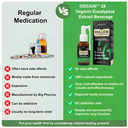 🌿 ODEIUN® 3X Mullein Lung Spray — Flush Out "Tar & Phlegm" for Smokers & COPD