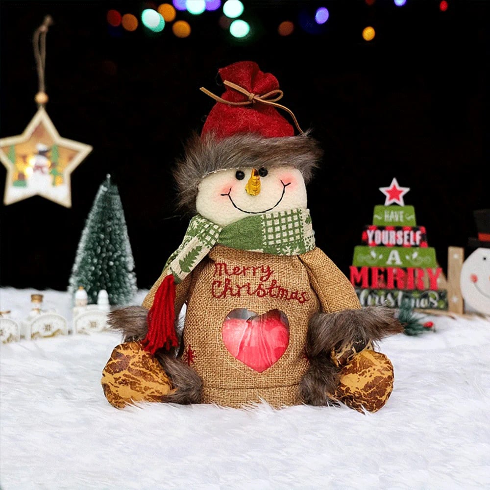 🎄 Christmas Gift Bags – Cartoon Apple Candy Tote with Zipper & Flip-Top Design ✨ Perfect for Holiday Parties, Xmas Eve Surprises & Festive Treats 🎁