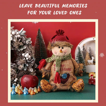 🎄 Christmas Gift Bags – Cartoon Apple Candy Tote with Zipper & Flip-Top Design ✨ Perfect for Holiday Parties, Xmas Eve Surprises & Festive Treats 🎁