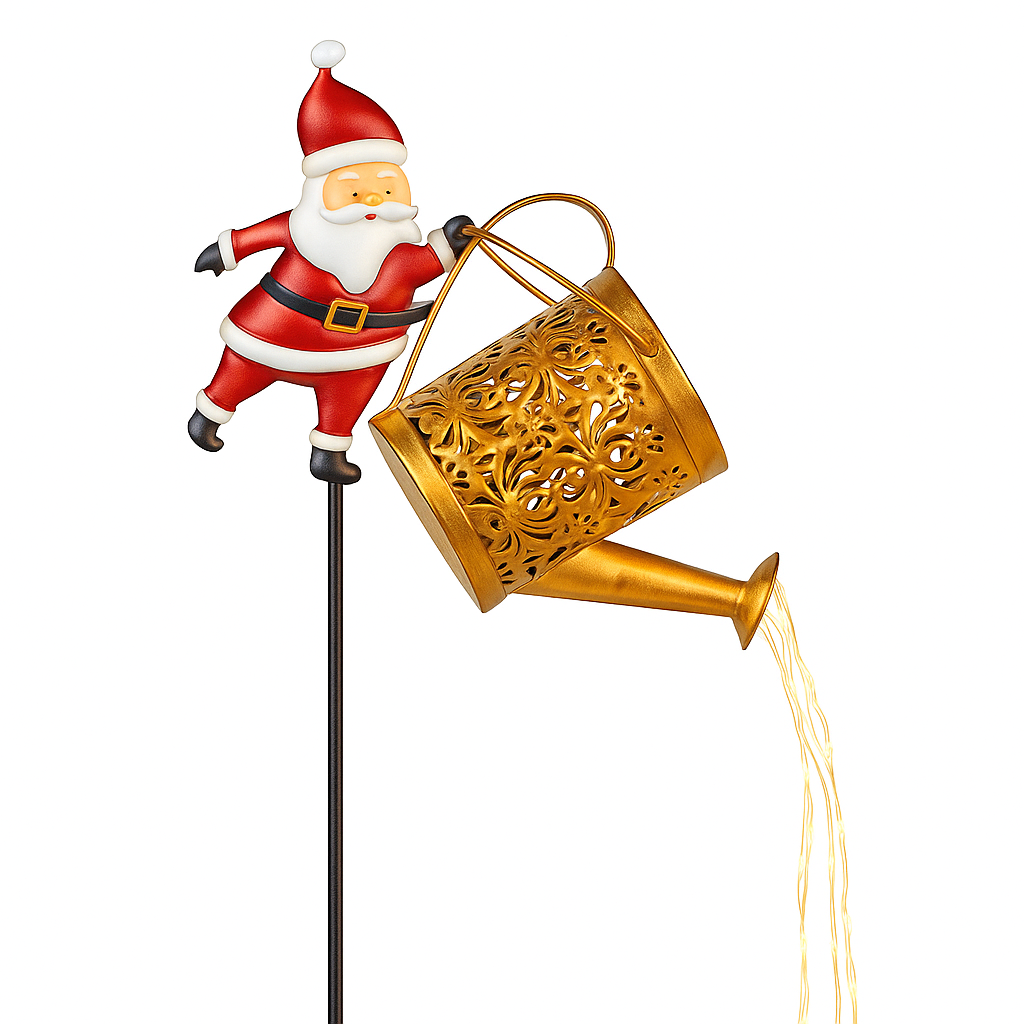 🎅 Santa's Magical Solar Watering Can Light ✨