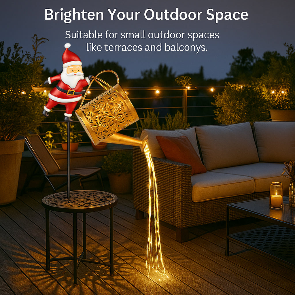 🎅 Santa's Magical Solar Watering Can Light ✨