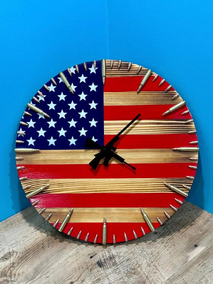 Veteran's Day Pre-Sale 50% OFF🔥Handmade Patriotic American Flag Clock🎁
