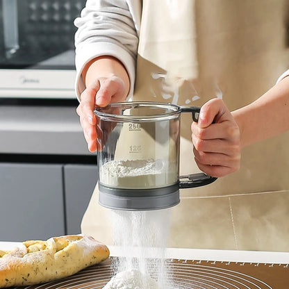 Semi-Automatic Flour Sifter - Non-Stick Baking Sieve