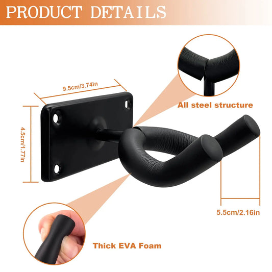 Wall Hooks for Skateboards, Longboards, Guitars, and More