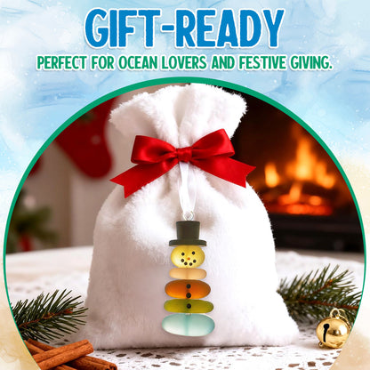 🔥Handmade Sea Glass Christmas Ornament