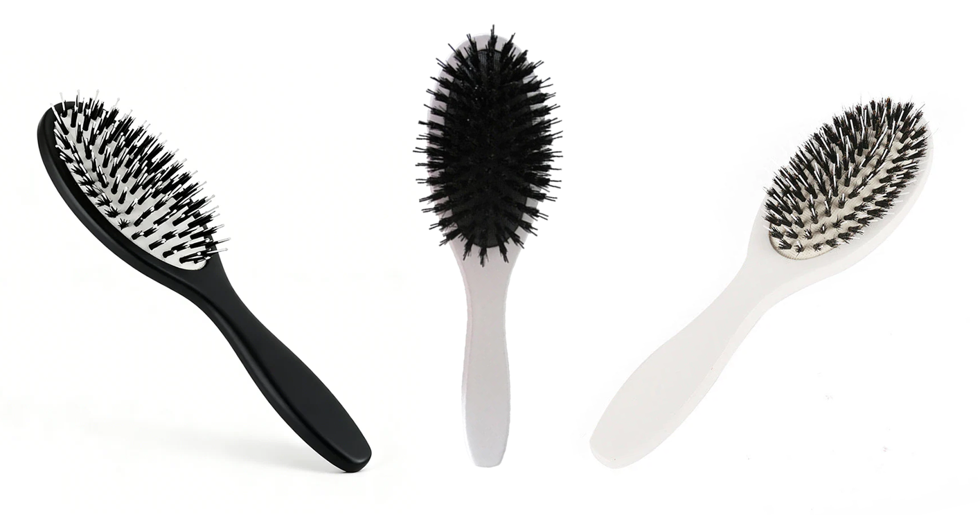 🎅🎅Sweeping the world-Famous 5x Sold Out Paddle Brush - Smoother, Stronger, Shinier Hair - Boar Bristle Brush with Nylon Bristles and Microsphere Massaging Tips