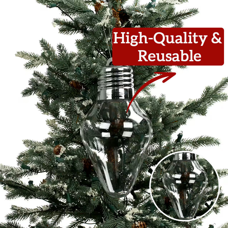 🎄 Fillable Christmas Bulb Jar - Festive & DIY Ornament & Decor✨