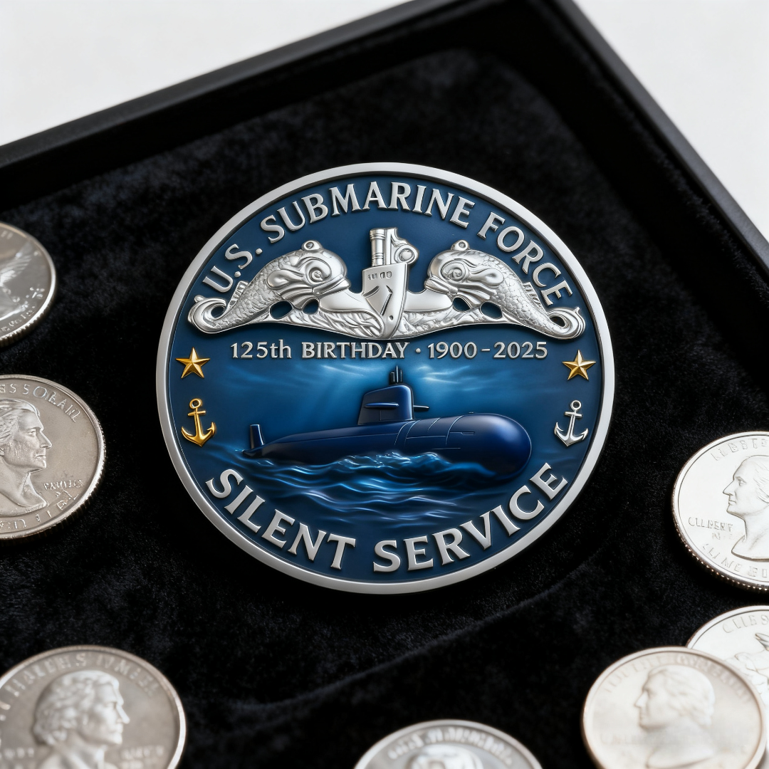 U.S. Navy Shellback Challenge Coin - 3D Sea Turtle "Crossing the Line" Commemorative Gift