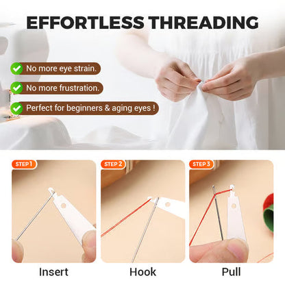 ✂️ Complete Sewing Kit – 34 Durable Needles for Home & Travel