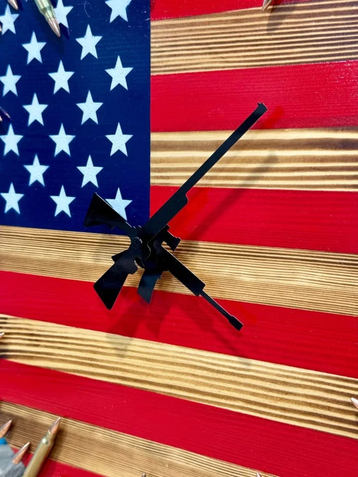 Veteran's Day Pre-Sale 50% OFF🔥Handmade Patriotic American Flag Clock🎁