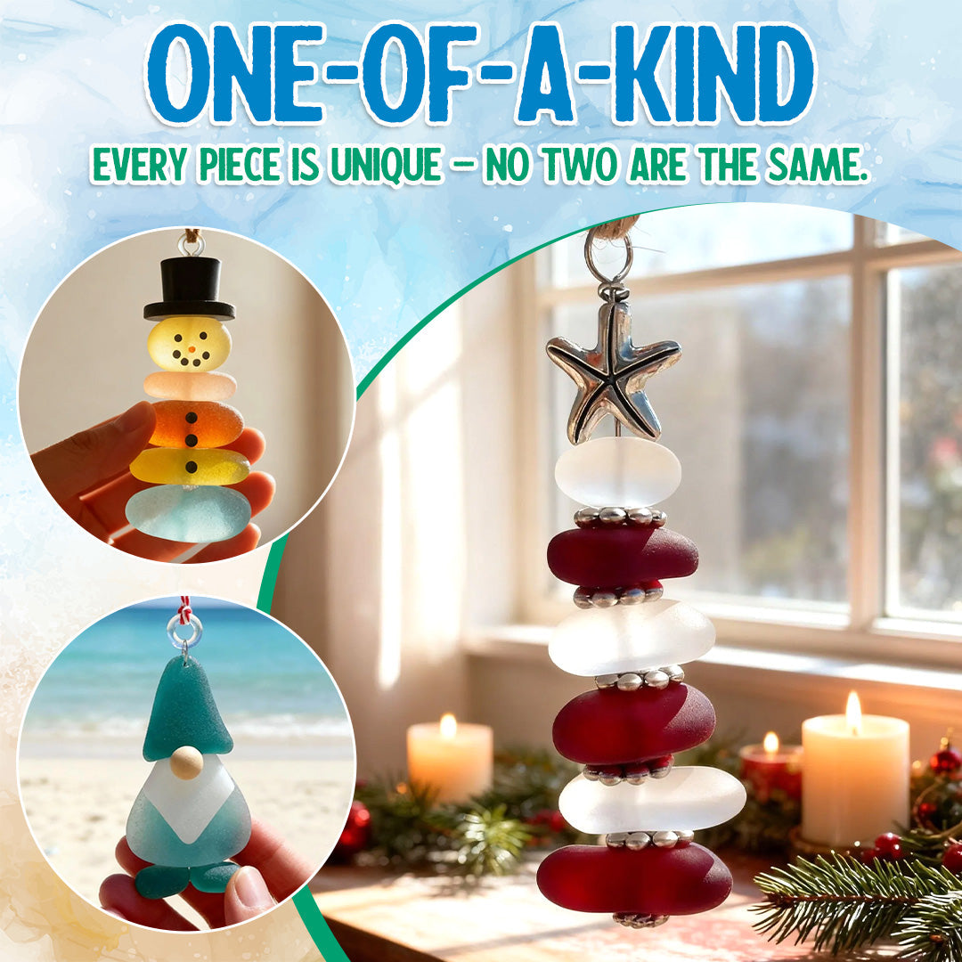 🔥Handmade Sea Glass Christmas Ornament