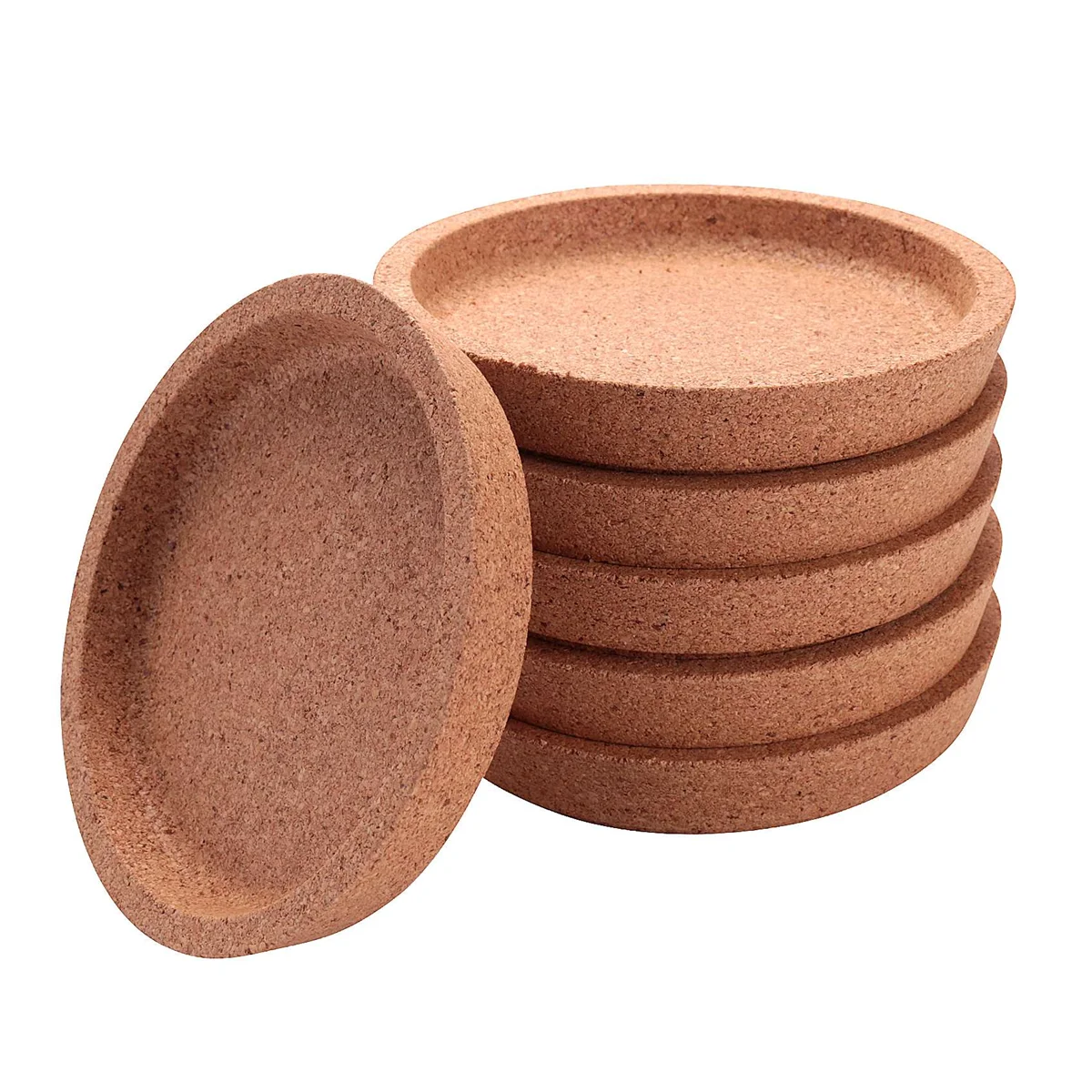 6-Pack Absorbent Cork Coasters - 4 Inch