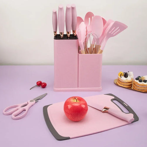 19-Piece High-Temperature Silicone Kitchenware Set