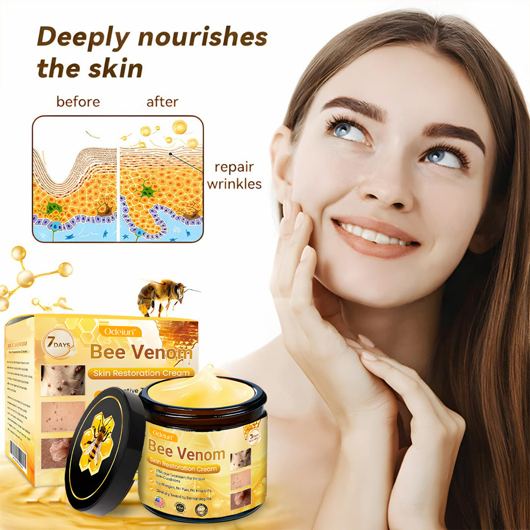 ✨ ODEIUN™ Bee Venom Skin Restoration Cream - Revitalize & Renew Your Skin Naturally! 🌿🐝