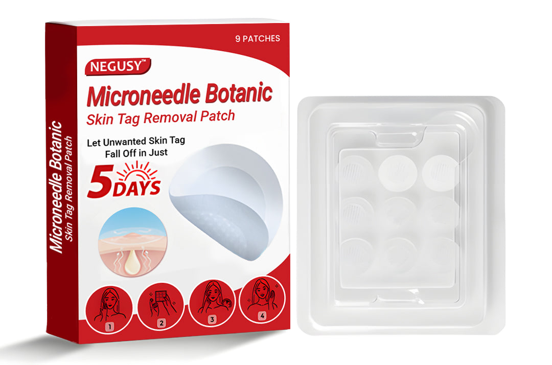 Negusy™ MicroNeedle Botanic Skin Tag Removal Patches – 🇺🇸 Made in the USA | Fast, Painless, Plant-Powered