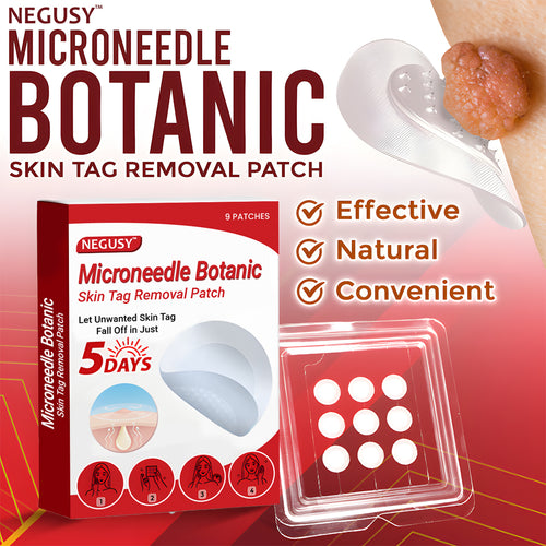 Negusy™ MicroNeedle Botanic Skin Tag Removal Patches – 🇺🇸 Made in the USA | Fast, Painless, Plant-Powered