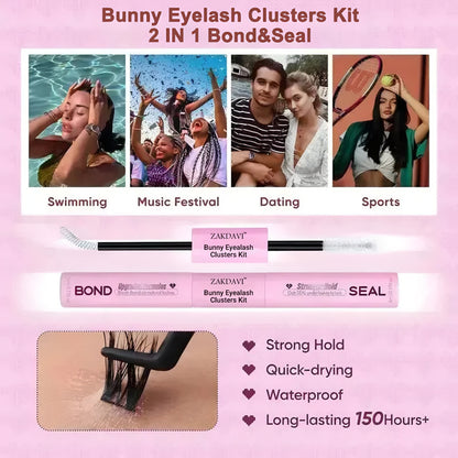 🐰ZAKDAVI™ Bunny Lash Clusters Kit ✨ Seamless Lifted Eyes in Minutes
