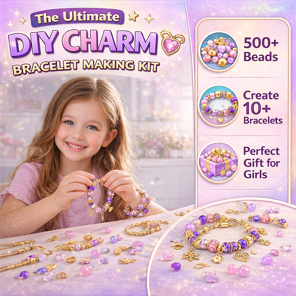 The Ultimate DIY Charm Bracelet Making Kit with Gift Bag