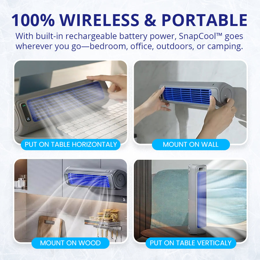 🧊 Wireless Cooling AC – Instant Chill in 30 Seconds, Stay Cool All Summer!