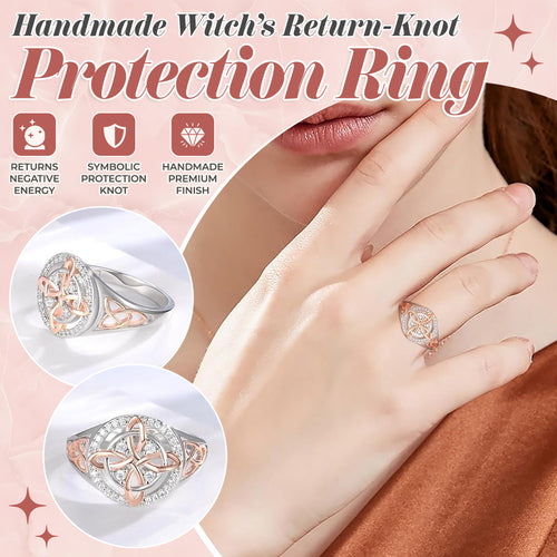 🔥Last Day 50% OFF - 🔮Handmade Witch’s Return-Knot Protection Ring✨