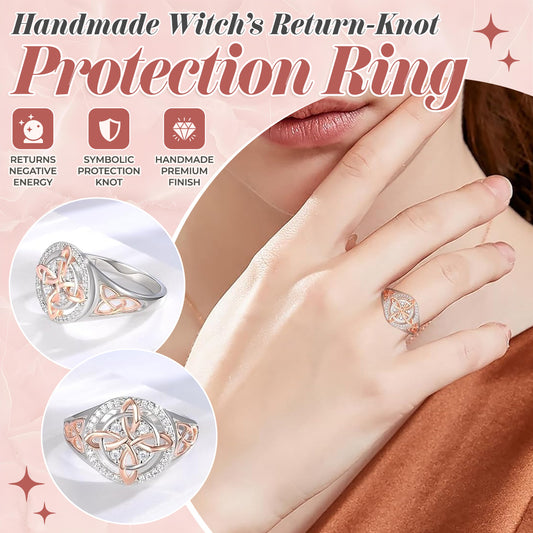 🔥Last Day 50% OFF - 🔮Handmade Witch’s Return-Knot Protection Ring✨