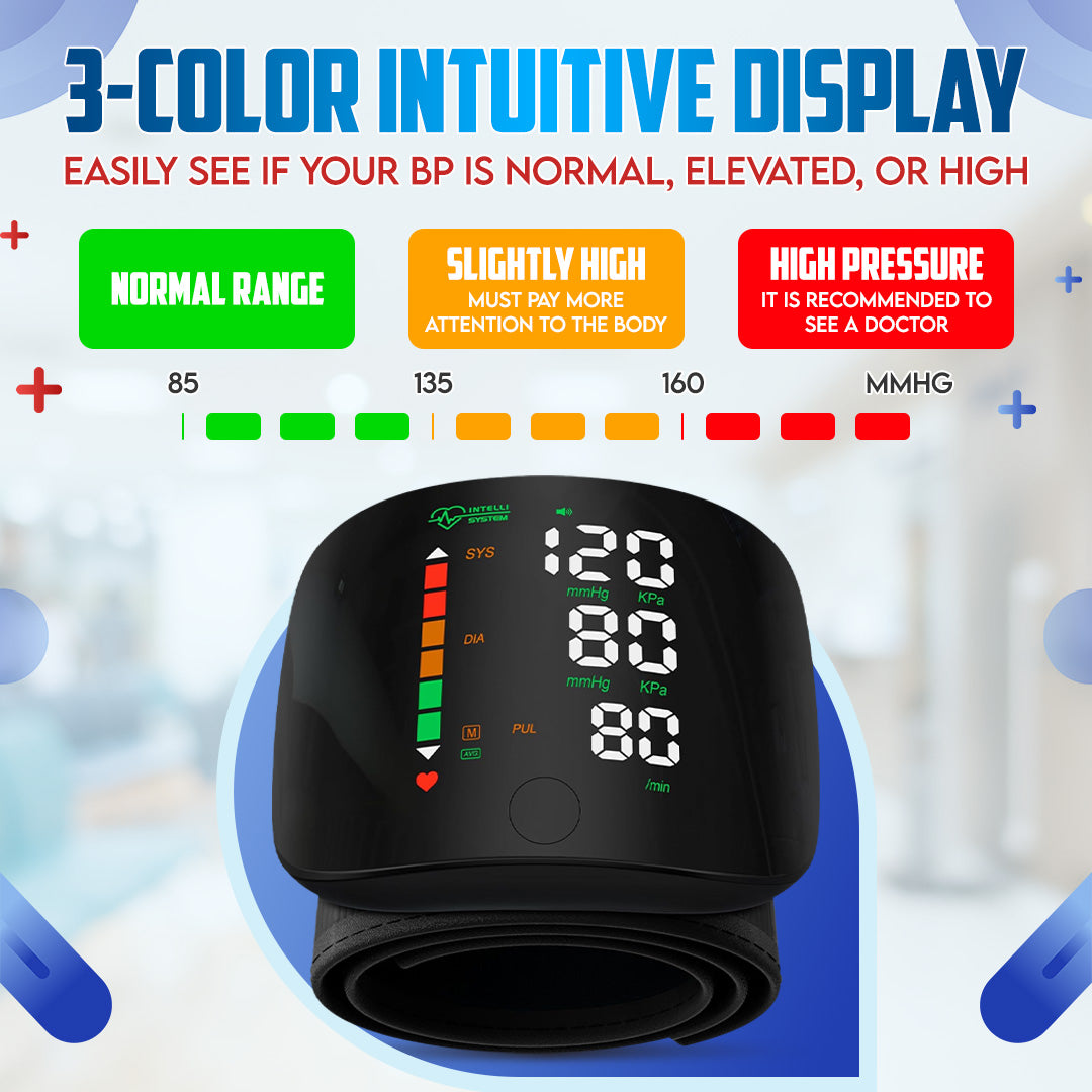 ⌚𝐀𝐮𝐭𝐨𝐦𝐚𝐭𝐢𝐜 𝐖𝐫𝐢𝐬𝐭 𝐁𝐏 Zakdavi™ - Clinically Accurate w/ Large Backlit Display, Adjustable Cuff, Voice Broadcast & Case