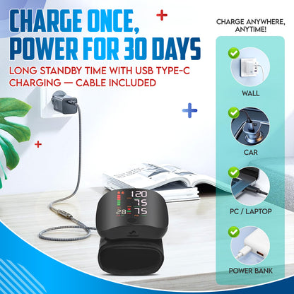 ⌚𝐀𝐮𝐭𝐨𝐦𝐚𝐭𝐢𝐜 𝐖𝐫𝐢𝐬𝐭 𝐁𝐏 Zakdavi™ - Clinically Accurate w/ Large Backlit Display, Adjustable Cuff, Voice Broadcast & Case