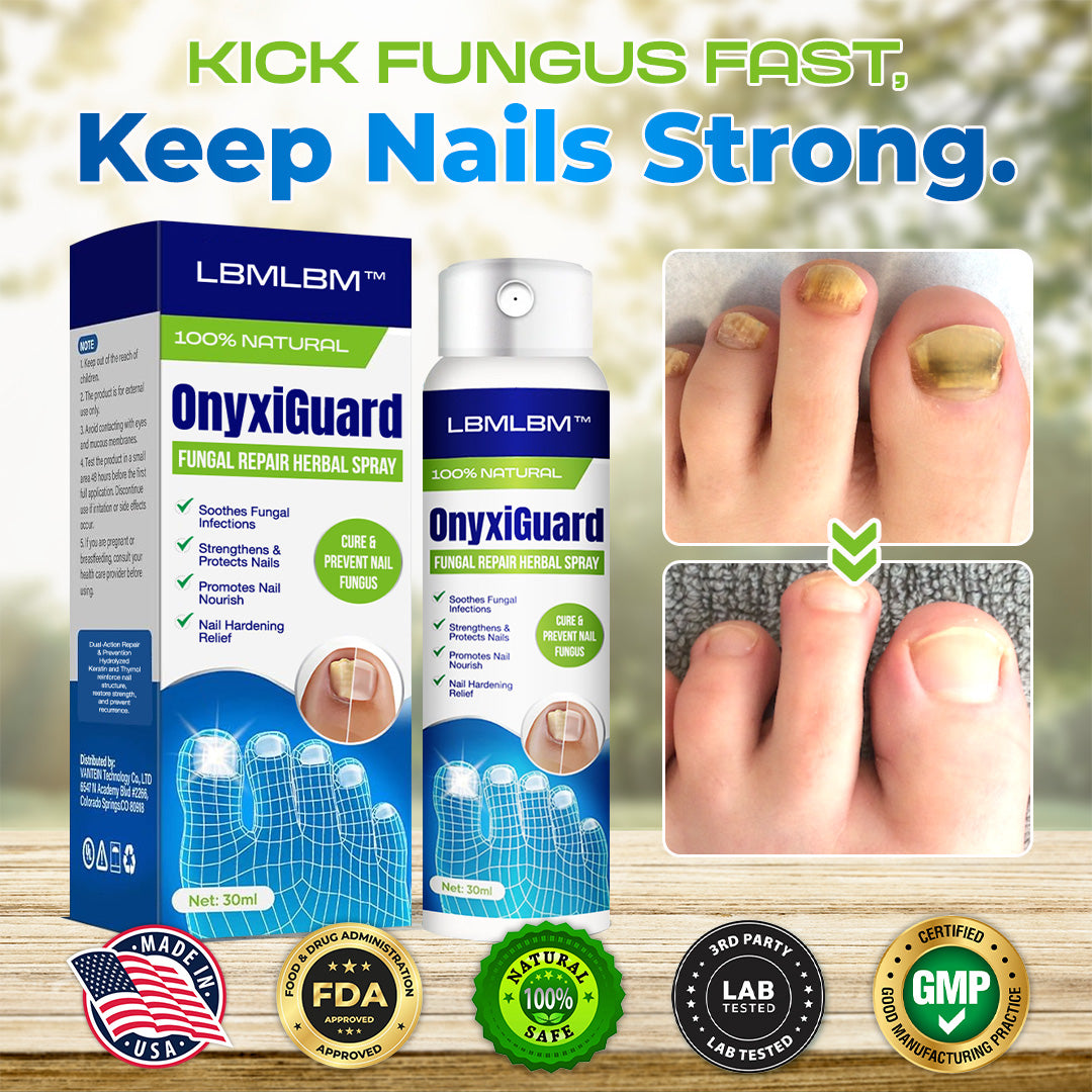 Lbmlbm® OnyxiGuard Fungal Repair Herbal Spray – 🌿 Natural Treatment for Healthy, Revitalized Skin & Nails ✨
