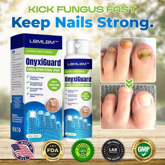 Lbmlbm® OnyxiGuard Fungal Repair Herbal Spray – 🌿 Natural Treatment for Healthy, Revitalized Skin & Nails ✨