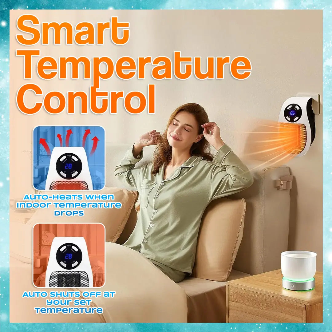 🔥450W Plug-in Electric Heater with Adjustable Thermostat🌡️Heating Your Home🏠