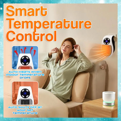 🔥450W Plug-in Electric Heater with Adjustable Thermostat🌡️Heating Your Home🏠