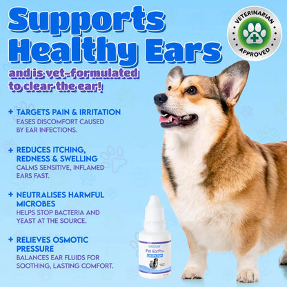 🩺 ODEIUN® Pet EarPro Drops FM+ | Vet-Grade Treatment for Mites, Yeast & Bacteria