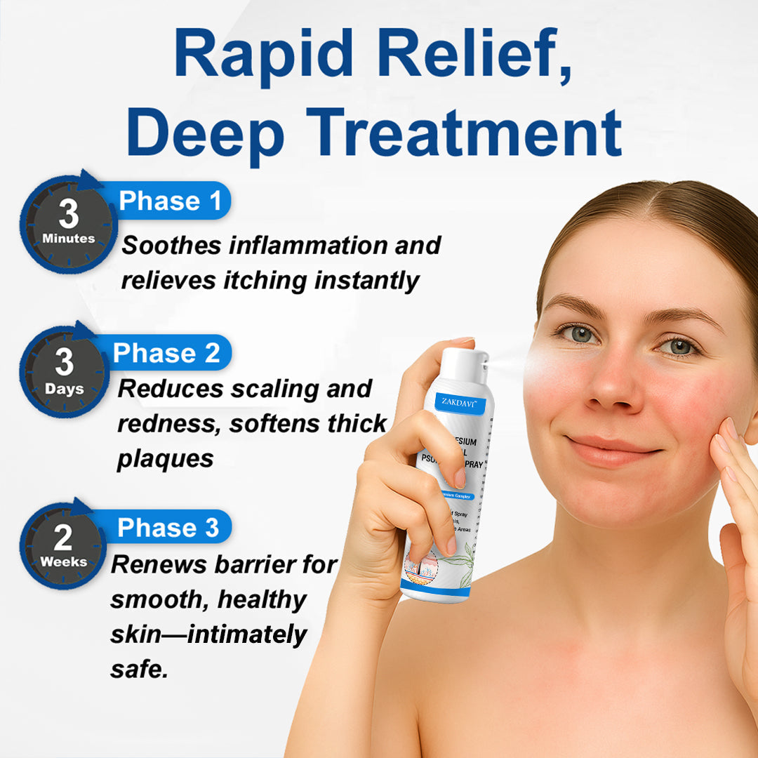 ✅Official Store:  Zakdavi™ Magnesium Herbal Psoriasis Spray – FDA Certified Relief for Psoriasis, Eczema & Skin Tags