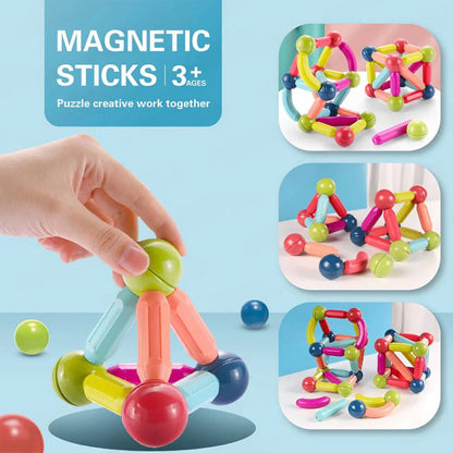 ODEIUN™ 42-Piece 3D Magnetic Puzzle Set - Safe ABS STEM Learning & Creative Building Blocks
