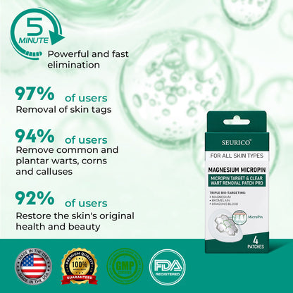 Seurico™ Magnesium MicroPin Target & Clear Wart Removal Patch