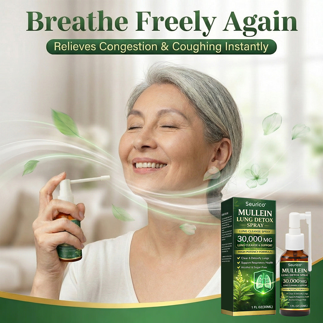 ODEIUN® Advanced Botanical Mullein Lung Detox Spray - Deeply Cleanses Toxins with Pure Plant Power