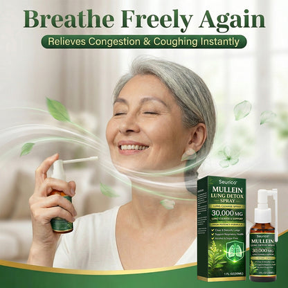 ODEIUN® Advanced Botanical Mullein Lung Detox Spray - Deeply Cleanses Toxins with Pure Plant Power
