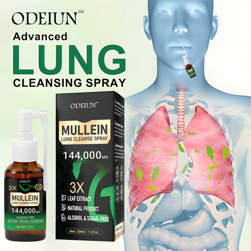 🌿 ODEIUN® 3X Concentrated Mullein Lung Cleanse Spray — Advanced Respiratory Detox & Clear Breathing