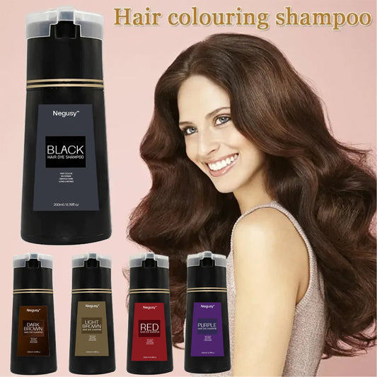NEGUSY™ Instant Hair Dye Shampoo – 100% Gray Coverage in Just 10 Minutes!