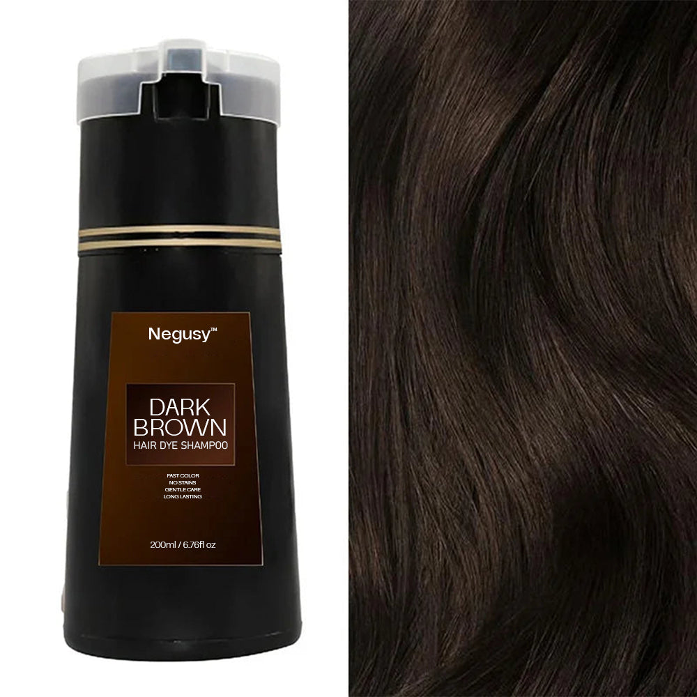 NEGUSY™ Instant Hair Dye Shampoo – 100% Gray Coverage in Just 10 Minutes!