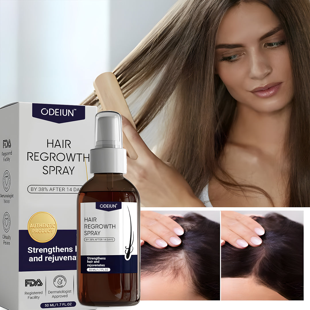 🌿 Odeiun™ Natural Hair Regrowth Spray – Naturally regrow fuller hair and restore your confidence