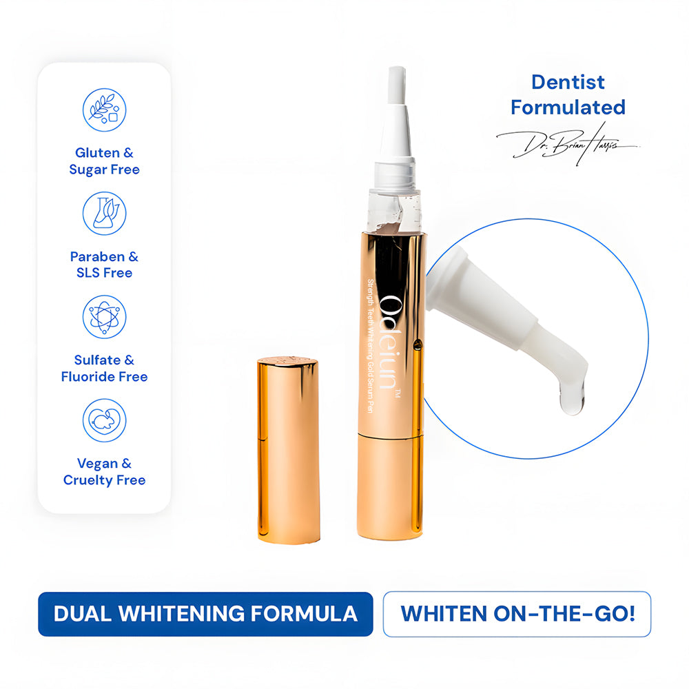 Odeiun™ Gold Teeth Whitening Serum Pen – Luxury Whitening, Dentist-Level Results