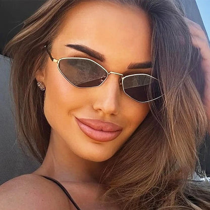 Trendy Polygonal Small Sunglasses