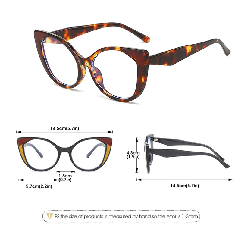 Retro Cat Eye Glasses - Anti Blue Light