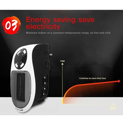 🔥450W Plug-in Electric Heater with Adjustable Thermostat🌡️Heating Your Home🏠