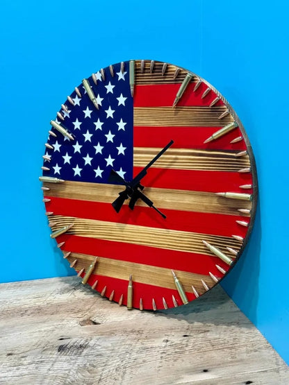 Veteran's Day Pre-Sale 50% OFF🔥Handmade Patriotic American Flag Clock🎁
