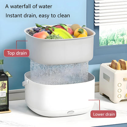 Electric Vegetable Washer & Cleaning Basket